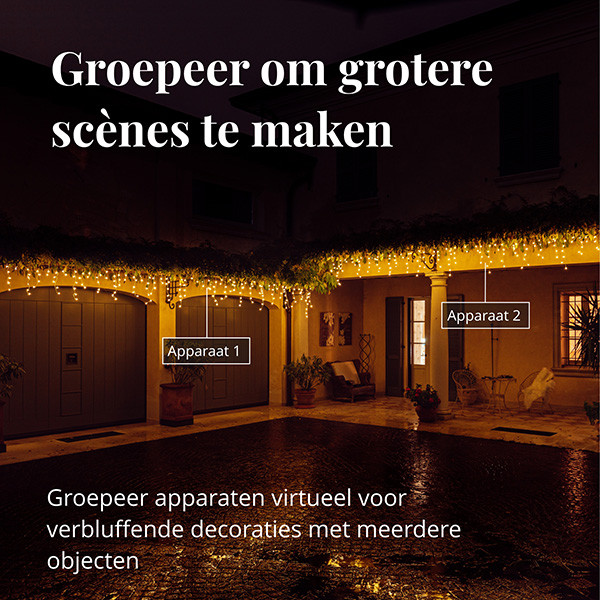 Twinkly Icicle 190 LED Blanco Luces En Cascada LED Para